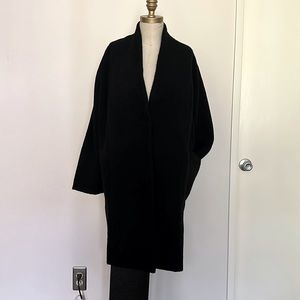 Vince Black one Button Wool mixed long Cardigan Coat Size Medium